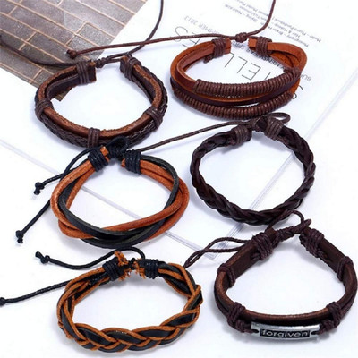 Jewelgenics Leather Bracelet(Pack of 6)