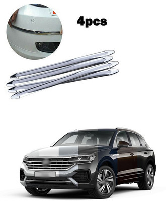 PECUNIA Plastic Car Bumper Guard(Silver, Pack of 4, Volkswagen, Touareg)