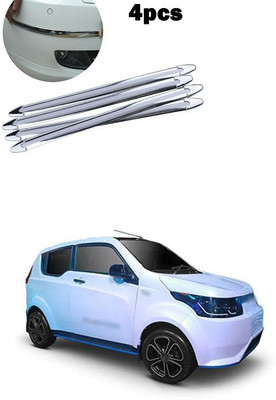 PECUNIA Plastic Car Bumper Guard(Silver, Pack of 4, Mahindra, Universal For Car)