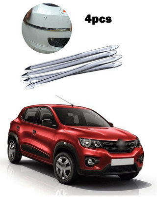 PECUNIA Plastic Car Bumper Guard(Silver, Pack of 4, Renault, Kwid)