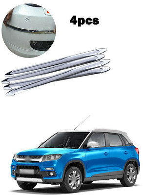 PECUNIA Plastic Car Bumper Guard(Silver, Pack of 4, Maruti, SX4)