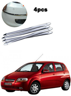 PECUNIA Plastic Car Bumper Guard(Silver, Pack of 4, Chevrolet, Captiva)