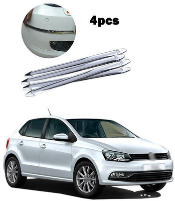 PECUNIA Plastic Car Bumper Guard(Silver, Pack of 4, Volkswagen, Polo GT)