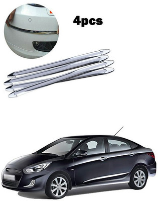 PECUNIA Plastic Car Bumper Guard(Silver, Pack of 4, Hyundai, Verna)