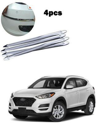 PECUNIA Plastic Car Bumper Guard(Silver, Pack of 4, Hyundai, Tucson)