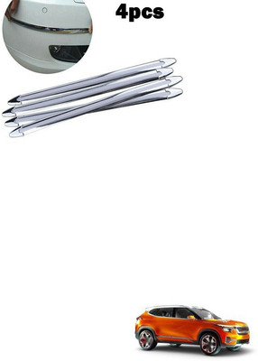 PECUNIA Plastic Car Bumper Guard(Silver, Pack of 4, Hyundai, Verna)