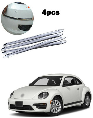 PECUNIA Plastic Car Bumper Guard(Silver, Pack of 4, Volkswagen, Beetle)
