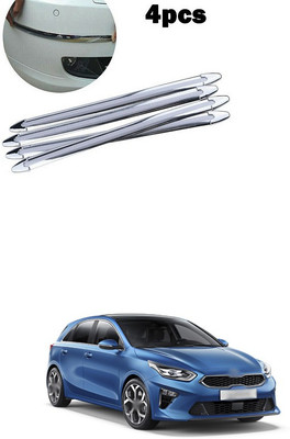 PECUNIA Plastic Car Bumper Guard(Silver, Pack of 4, Hyundai, Verna)