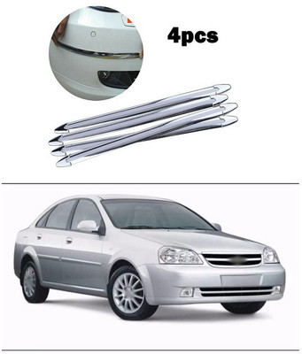 PECUNIA Plastic Car Bumper Guard(Silver, Pack of 4, Chevrolet, Optra)
