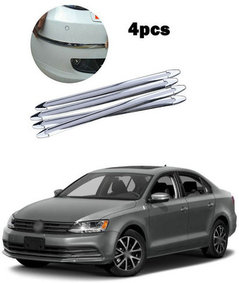 PECUNIA Plastic Car Bumper Guard(Silver, Pack of 4, Volkswagen, Jetta)