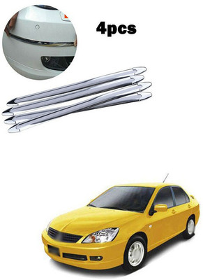 PECUNIA Plastic Car Bumper Guard(Silver, Pack of 4, Mitsubishi, Lancer)