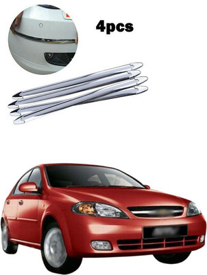 PECUNIA Plastic Car Bumper Guard(Silver, Pack of 4, Chevrolet, Optra SRV)