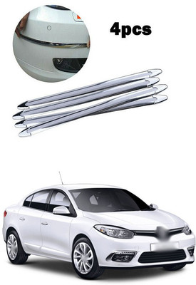 PECUNIA Plastic Car Bumper Guard(Silver, Pack of 4, Renault, Fluence)