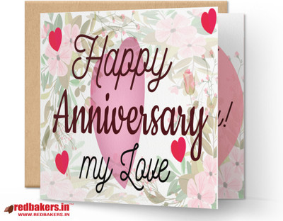 redbakers.in Happy Anniversary Great Together Greeting Card Greeting Card(Multicolor, Pack of 1)
