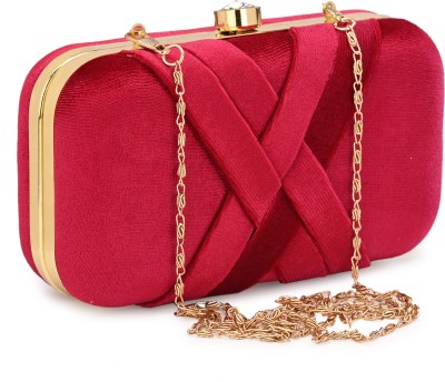 FOR THE BEAUTIFUL YOU Casual, Party, Formal Red  Clutch