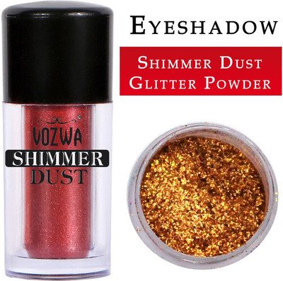 VOZWA Maroon Eyeshadow Shining Shimmer Dust and Golden Glitter Powder 5 g(Maroon)