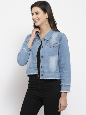 VOXATI 3/4th Sleeve Washed Women Jacket