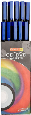 Camlin CD-DVD Marker Blue Pen-10(Set of 10, Blue)