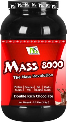 NUTRO SPORTS NUTRITION MASS 8000 Weight Gainers/Mass Gainers(1 kg, DOUBLE RICH CHOCOLATE)