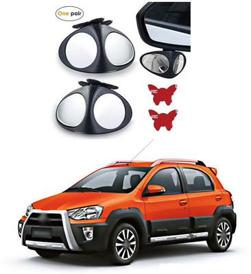 PECUNIA Manual Remote Blind Spot Mirror For Toyota Etios Cross(Left, Right)