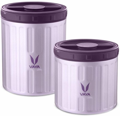 Vaya Steel Grocery Container  - 800 ml(Pack of 2, Purple)