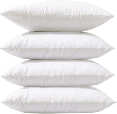 JJ Avatar Polyester Fibre Solid Sleeping Pillow Pack of 4(White)