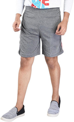 ViRushkA Solid Men Grey Basic Shorts