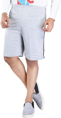 ViRushkA Solid Men Grey Basic Shorts