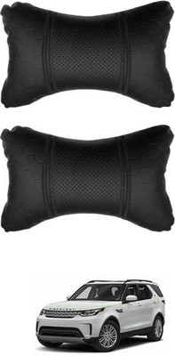 JVG Black Leather Car Pillow Cushion for Land Rover(Rectangular, Pack of 2)