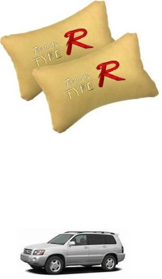 JVG Beige Leather Car Pillow Cushion for Toyota(Rectangular, Pack of 2)