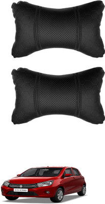 JVG Black Leather Car Pillow Cushion for Maruti Suzuki(Rectangular, Pack of 2)