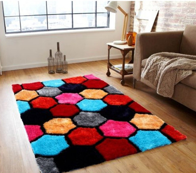 shopgallery Multicolor Polyester Carpet(3 ft,  X 5 ft, Rectangle)