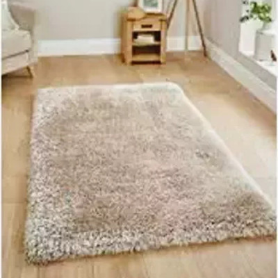 shopgallery Beige Polyester Carpet(4 ft,  X 6 ft, Rectangle)