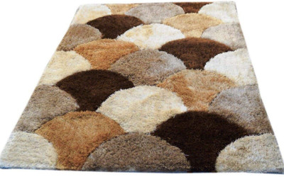shopgallery Multicolor Polyester Carpet(4 ft,  X 6 ft, Rectangle)