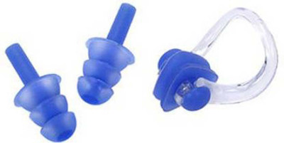 Rivia Soft Silicon Ear Plug & Nose Clip(Blue)