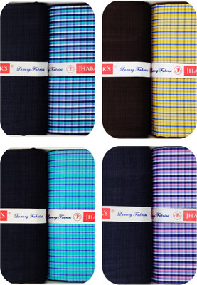 JHABAK'S Viscose Rayon Checkered Shirt & Trouser Fabric
