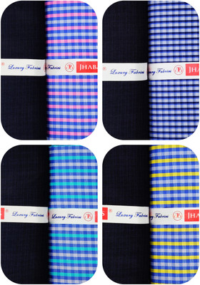JHABAK'S Viscose Rayon Checkered Shirt & Trouser Fabric