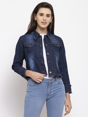 VOXATI 3/4th Sleeve Washed Women Jacket