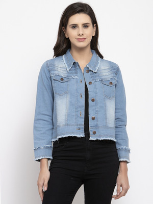 VOXATI 3/4th Sleeve Washed Women Jacket