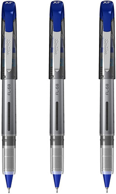 Scrikss Office 0.3 mm Fine Liner Pen - Fast Drying Water Based Ink, Chrome Plated Tip Fineliner Pen(Pack of 3, Ink Color - Blue)