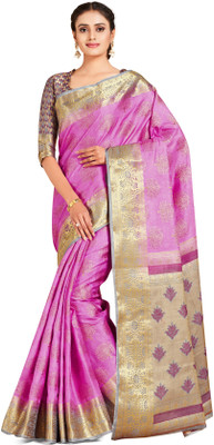 MIMOSA Printed Kanjivaram Art Silk Saree(Multicolor)