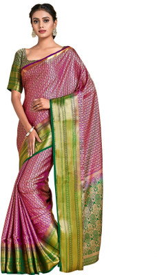 MIMOSA Embellished Kanjivaram Art Silk Saree(Purple)