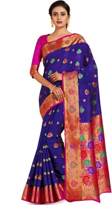 MIMOSA Printed Dharmavaram Art Silk Saree(Multicolor)