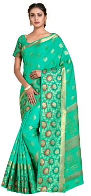 MIMOSA Printed Kanjivaram Art Silk Saree(Multicolor)