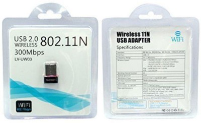 VibeX ™USB 2.0 Wireless Mini Wi-Fi Network Adapter USB Adapter(Coal Black)