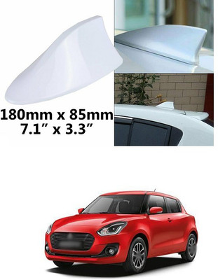 PECUNIA Universal Car Shark Fin Style Roof Mount FM/AM Radio Antenna Aerial Waterproof Signal Decorative White a142 Universal Black Car Roof Radio AM/FM Signal Shark Fin Style Aerial Antenna Cover A142 Satellite Vehicle Antenna