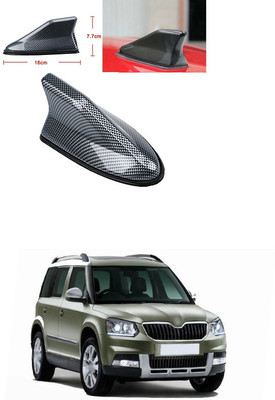 PECUNIA Carbon Fiber Style Car Roof Shark Fin Aerial FM/AM Radio Signal Antenna G207 Universal Black Car Roof Radio AM/FM Signal Shark Fin Style Aerial Antenna Cover A207 Satellite Vehicle Antenna