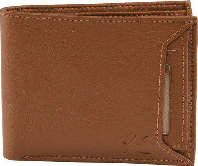 Winsome Deal Men Casual Tan Artificial Leather Wallet(3 Card Slots)