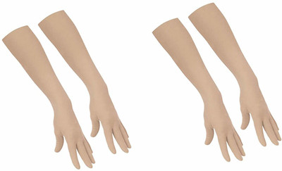 Johnnie Boy Cotton Arm Sleeve For Men & Women(Free, Beige)