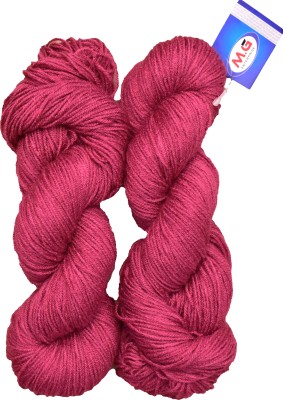 Simi Enterprise Brilon Cherry (400 gm) Wool Hank Hand knitting wool / Art Craft soft fingering crochet hook yarn, needle knitting yarn thread dye K SM-LL